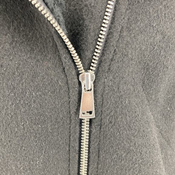 Ann Taylor LOFT Womens Black Wool Moto Zip Front Winter Coat Size Small - Picture 7 of 14